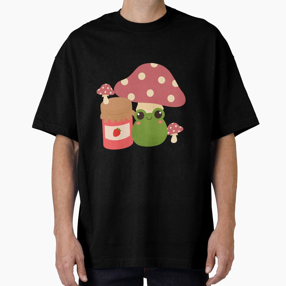 Cottagecore Frog Strawberry Jam Aesthetic by - Adult & Kids T-Shirts, Sweatshirts & Hoodies apparel design preview 1