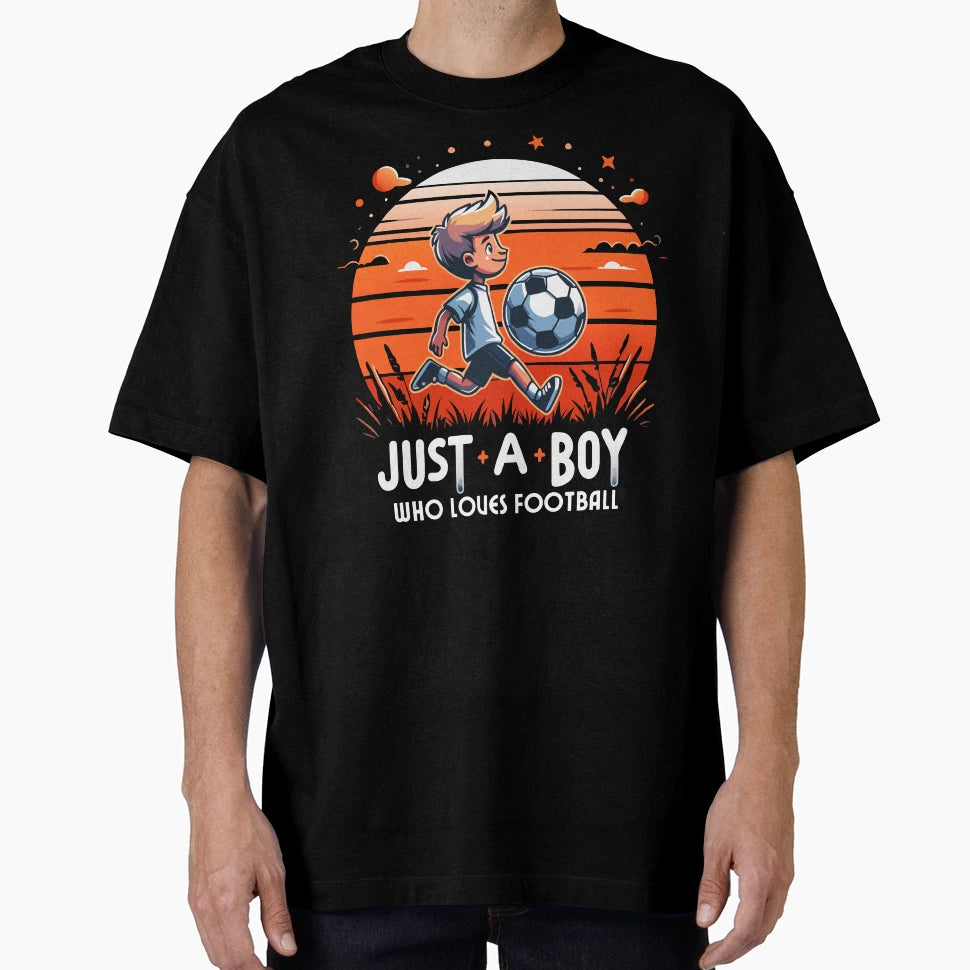 Just Who Loves Football Sunset Soccer T-Shirt - Streetwear Style Men Women - T-Shirt, Sweatshirt, Hoodie