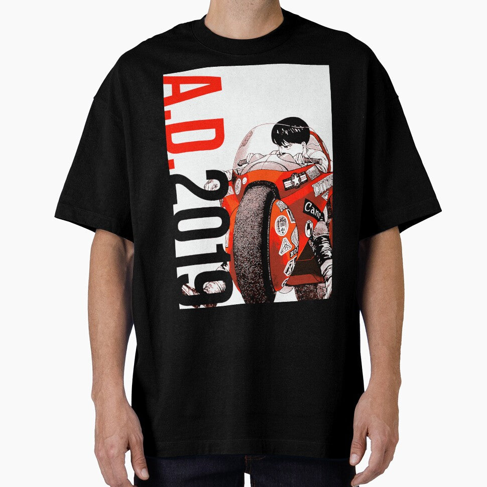 Akira Kaneda and the Motorcyle by tsubadesigns - Adult & Kids T-Shirts, Sweatshirts & Hoodies apparel design preview 1