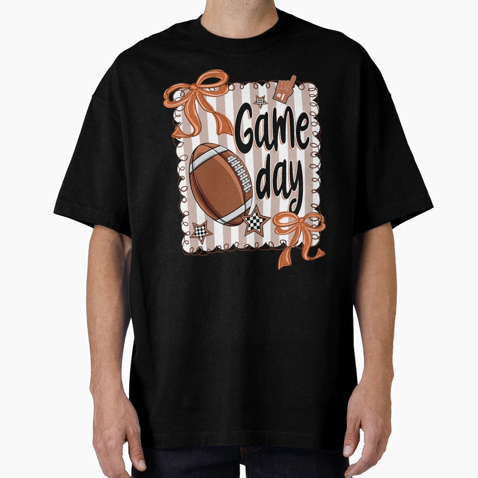 Fall Coquette Football Game Day T-Shirt - Novelty Apparel Unisex - T-Shirt, Sweatshirt, Hoodie