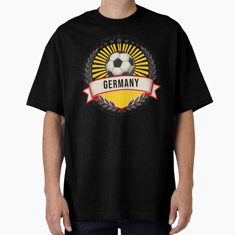 Germany Vintage Soccer Crest Retro German Football - Adult & Kids T-Shirts, Sweatshirts & Hoodies apparel design preview 1