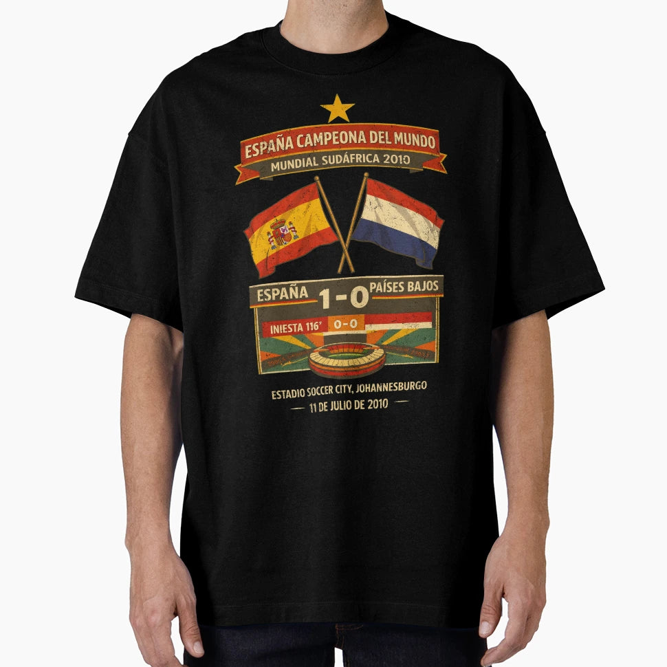 World Cup 2010 Spain Vs Netherlands T-Shirt - Minimalist Print for Adults - T-Shirt, Sweatshirt, Hoodie