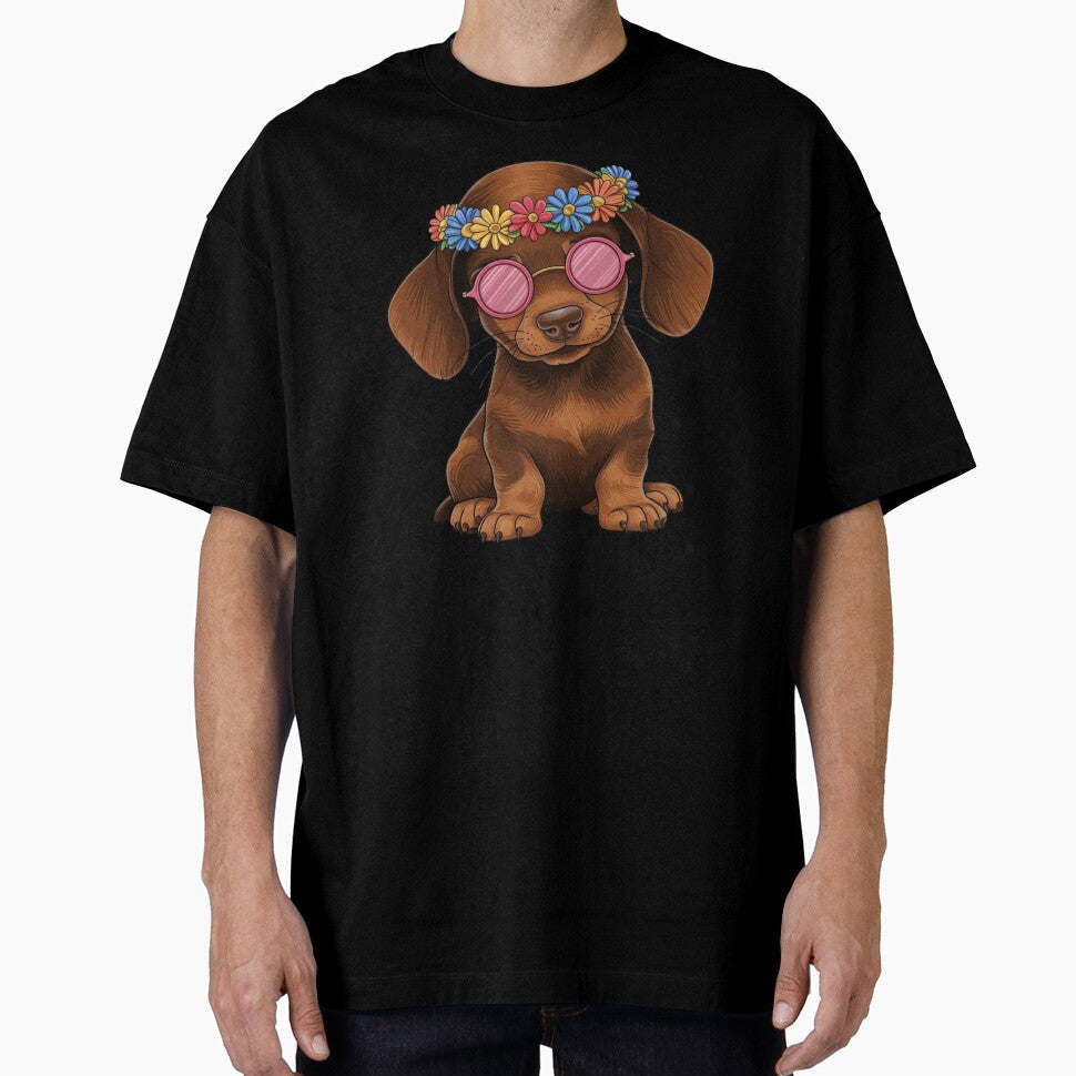 Retro Dachshund Diva by NiRia Spot - Adult & Kids T-Shirts, Sweatshirts & Hoodies apparel design preview 1