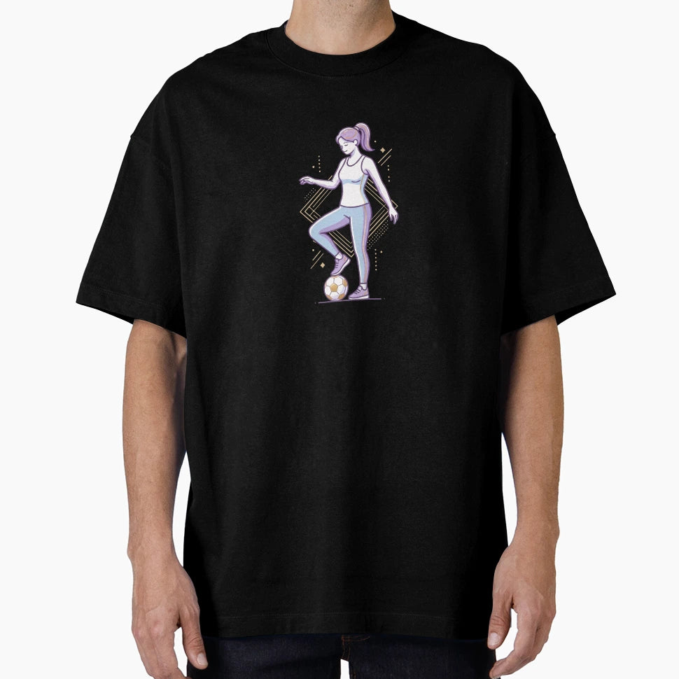 Female Soccer Player Athlete Line Art T-Shirt - Streetwear Style Unisex - T-Shirt, Sweatshirt, Hoodie