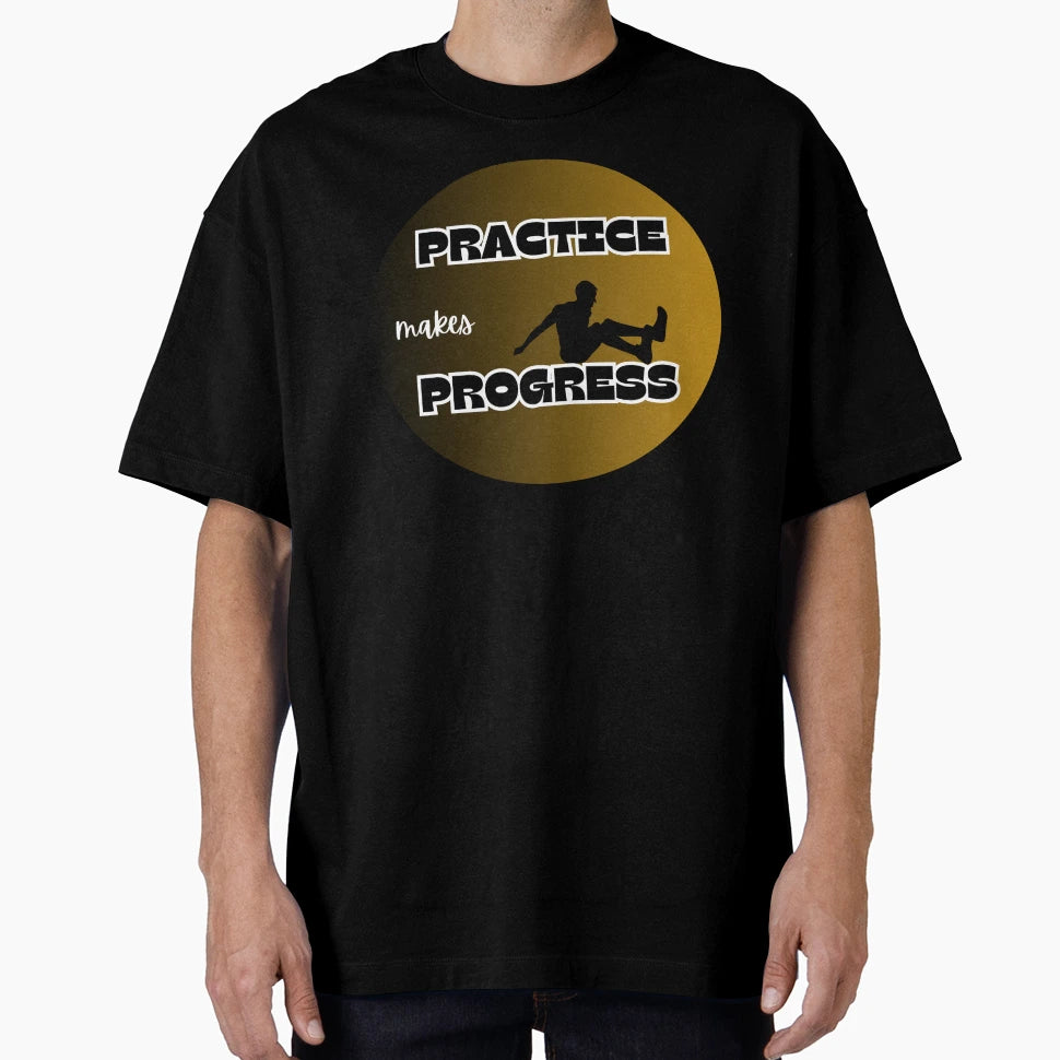Practice Makes Progress Jump T-Shirt - Aesthetic Graphic for Adults - T-Shirt, Sweatshirt, Hoodie