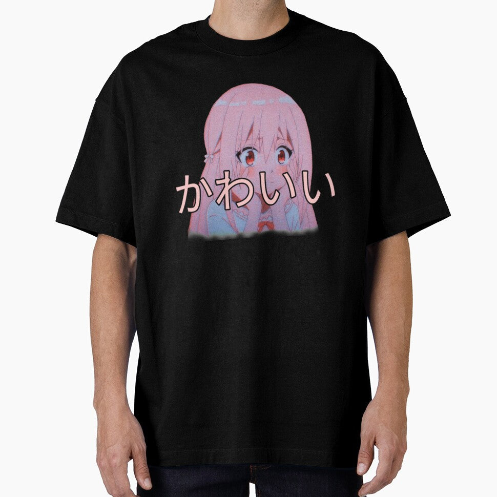 Kawaii shy girl by el000 - Adult & Kids T-Shirts, Sweatshirts & Hoodies apparel design preview 1