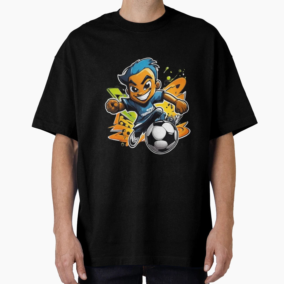Soccer Squad Kickin It Cartoon T-Shirt - Aesthetic Graphic Unisex - T-Shirt, Sweatshirt, Hoodie
