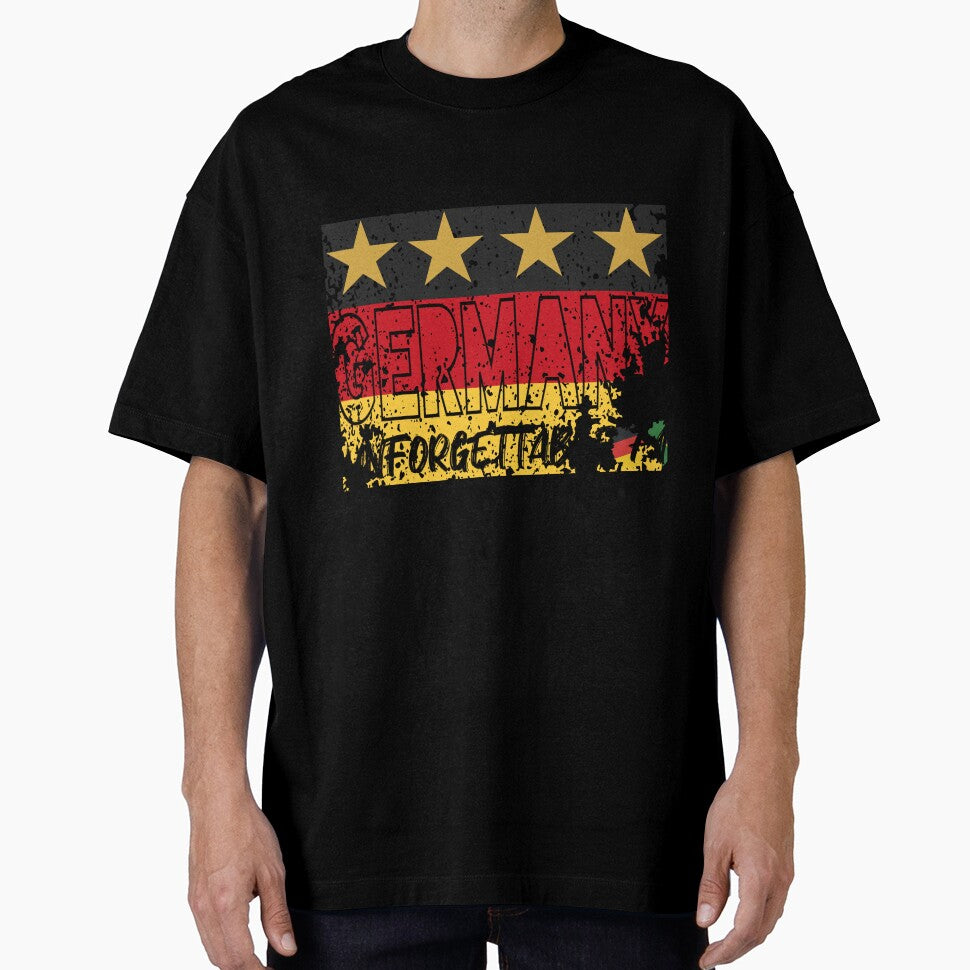 Germany Flag Football Fan Lettering by Ecmoprints - Adult & Kids T-Shirts, Sweatshirts & Hoodies apparel design preview 1