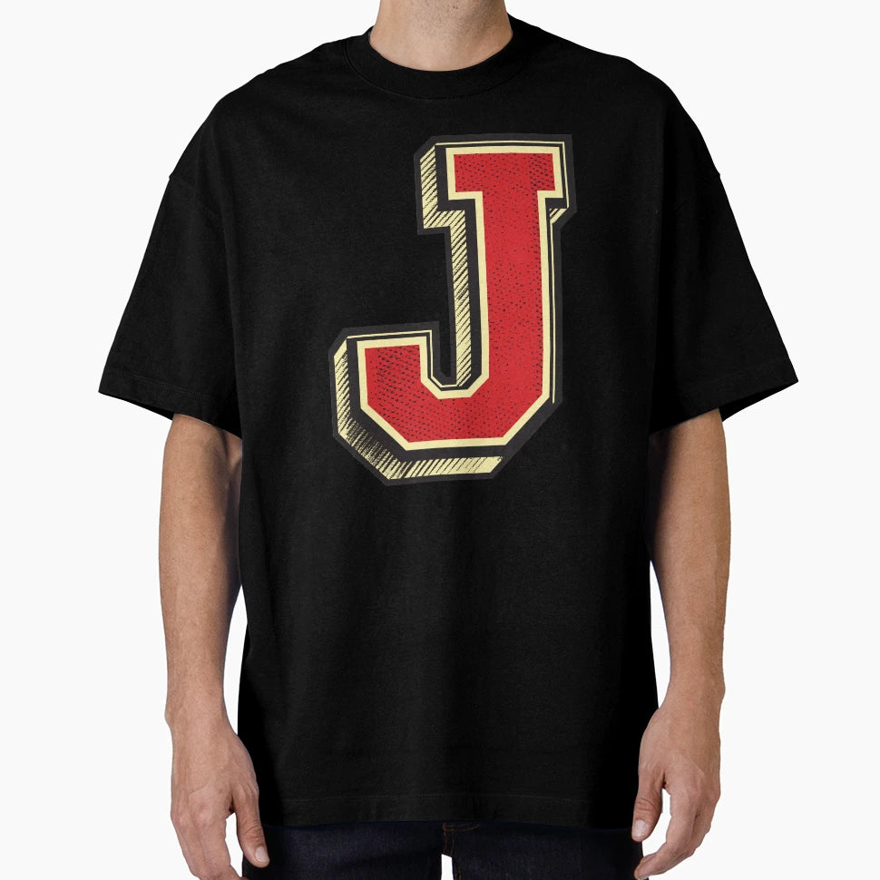 Alphabet Letter J Font Typography T-Shirt - Unique Graphic for Adults - T-Shirt, Sweatshirt, Hoodie