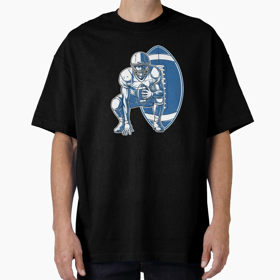 American Football Player Split Ball T-Shirt - Fun Novelty Design Men Women - T-Shirt, Sweatshirt, Hoodie