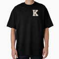 K Blanc Glitter Varsity Letter Patches T-Shirt - Streetwear Style Unisex - T-Shirt, Sweatshirt, Hoodie