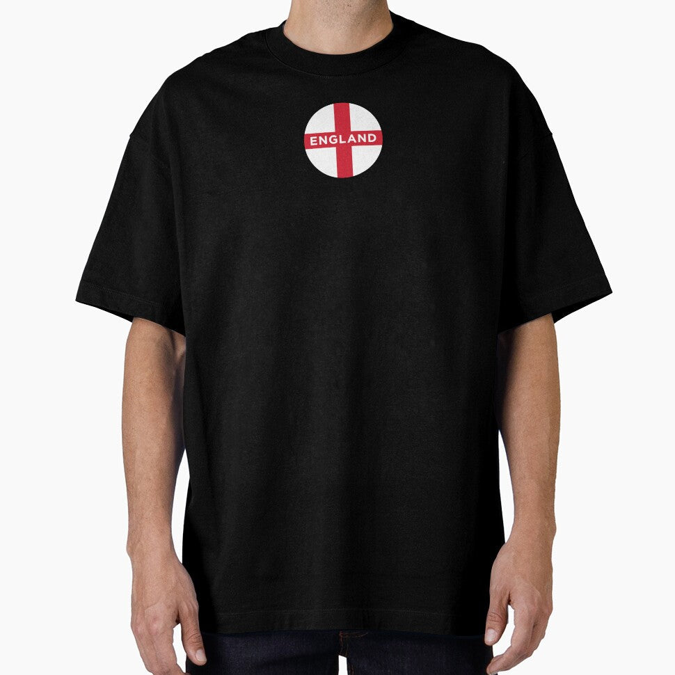 England Flag Roundel with Text (On Blue) by STUDIO-72 - Adult & Kids T-Shirts, Sweatshirts & Hoodies apparel design preview 1