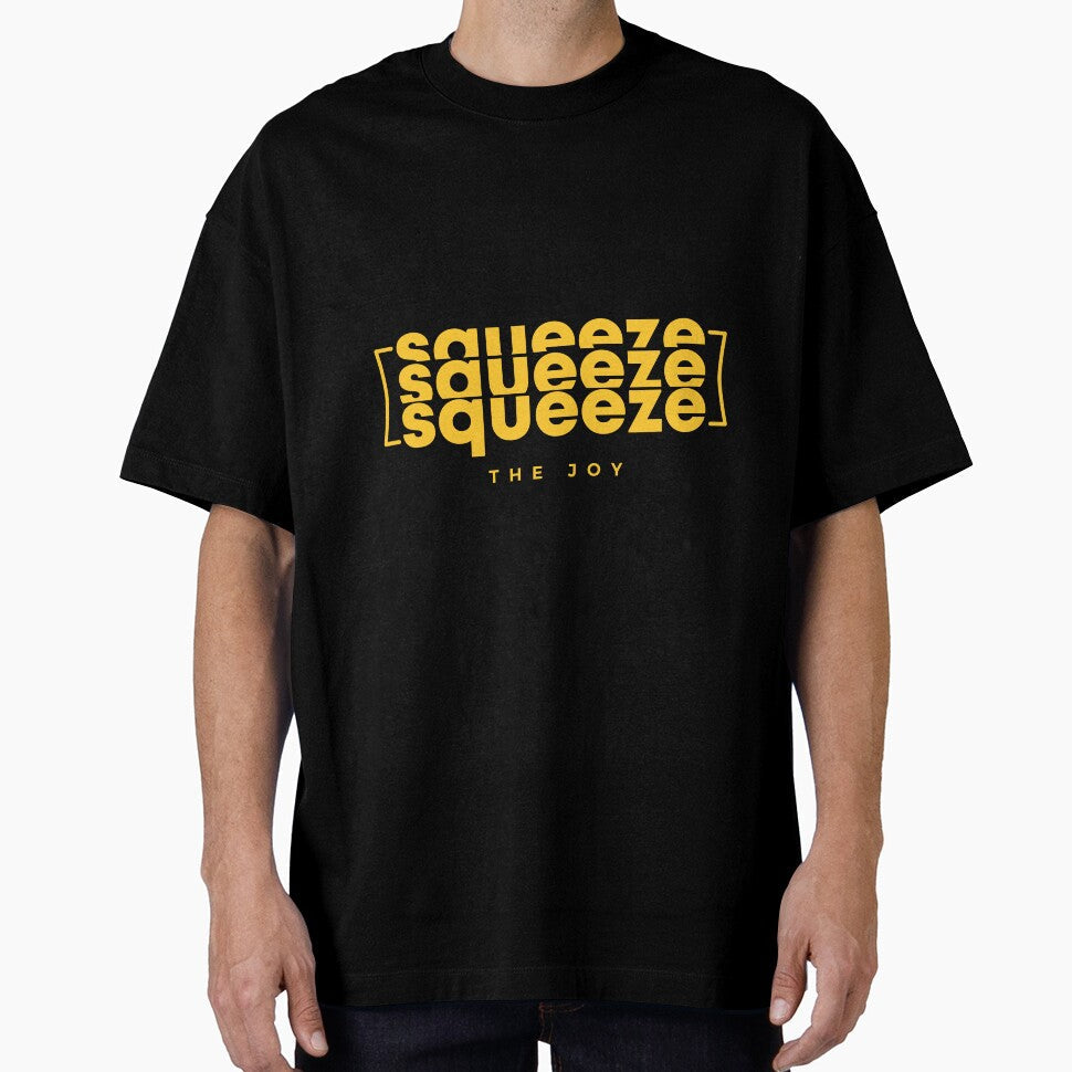 Squeeze the joy Positive Typographic (II) by - Adult & Kids T-Shirts, Sweatshirts & Hoodies apparel design preview 1