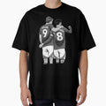 Rasmus Højlund and Bruno Fernandes Black White - Adult & Kids T-Shirts, Sweatshirts & Hoodies apparel design preview 1