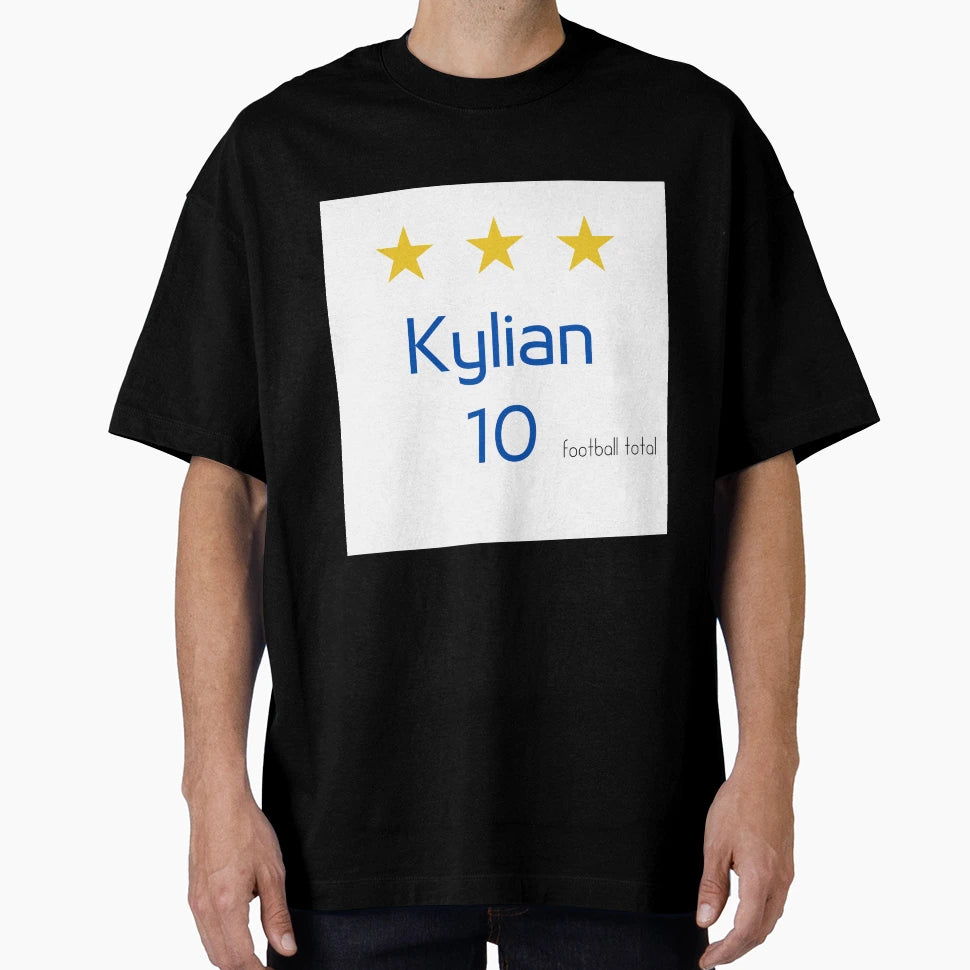 Kylian 10 Football Total White Blue T-Shirt - Fun Novelty Design Unisex - T-Shirt, Sweatshirt, Hoodie