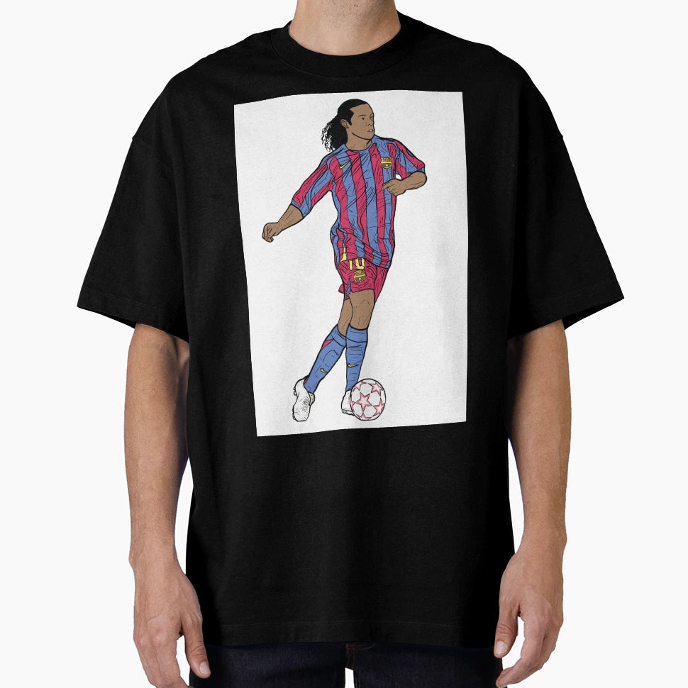 Ronaldinho Barcelona T-Shirt - Minimalist Print Unisex - T-Shirt, Sweatshirt, Hoodie