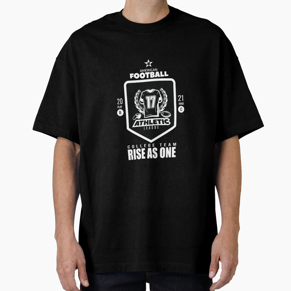 American Football College Team Rises As One T-Shirt - Unique Graphic Unisex - T-Shirt, Sweatshirt, Hoodie