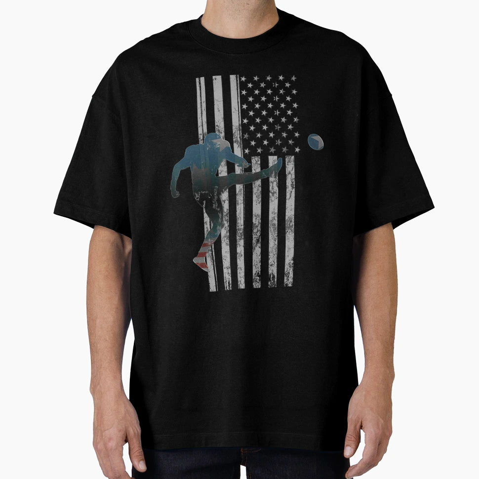 Football American Flag Usa Team T-Shirt - Fun Novelty Design Men Women - T-Shirt, Sweatshirt, Hoodie