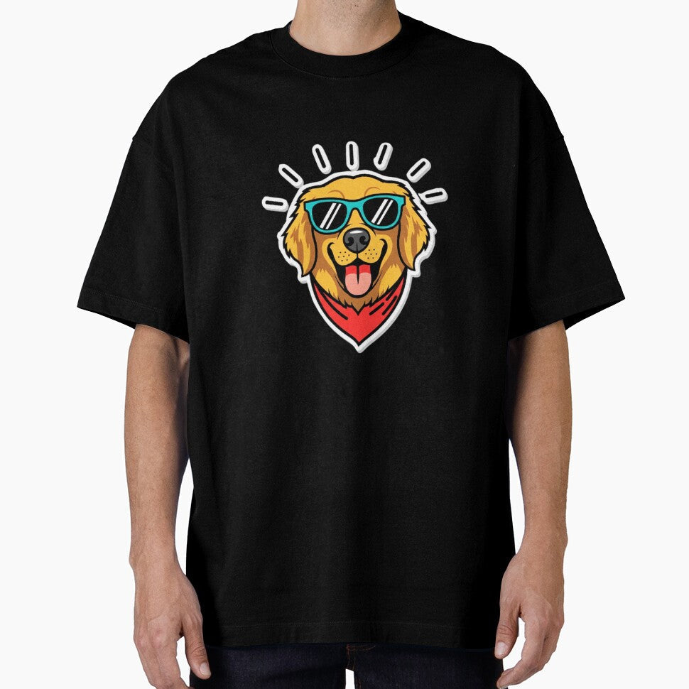 Golden Retriever Boyfriend Energy Retro Dog Graphic - Adult & Kids T-Shirts, Sweatshirts & Hoodies apparel design preview 1