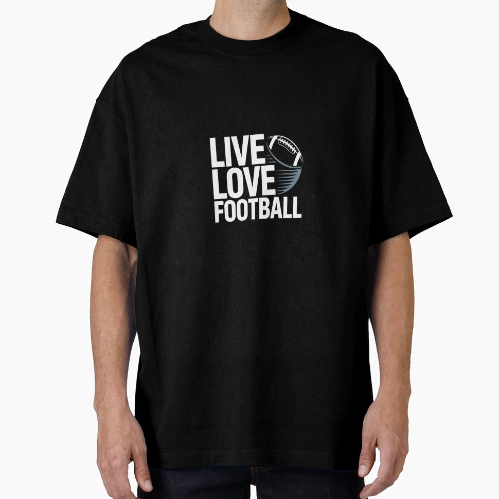 Live Love Football Great Gift Sport T-Shirt - Minimalist Print Men Women - T-Shirt, Sweatshirt, Hoodie