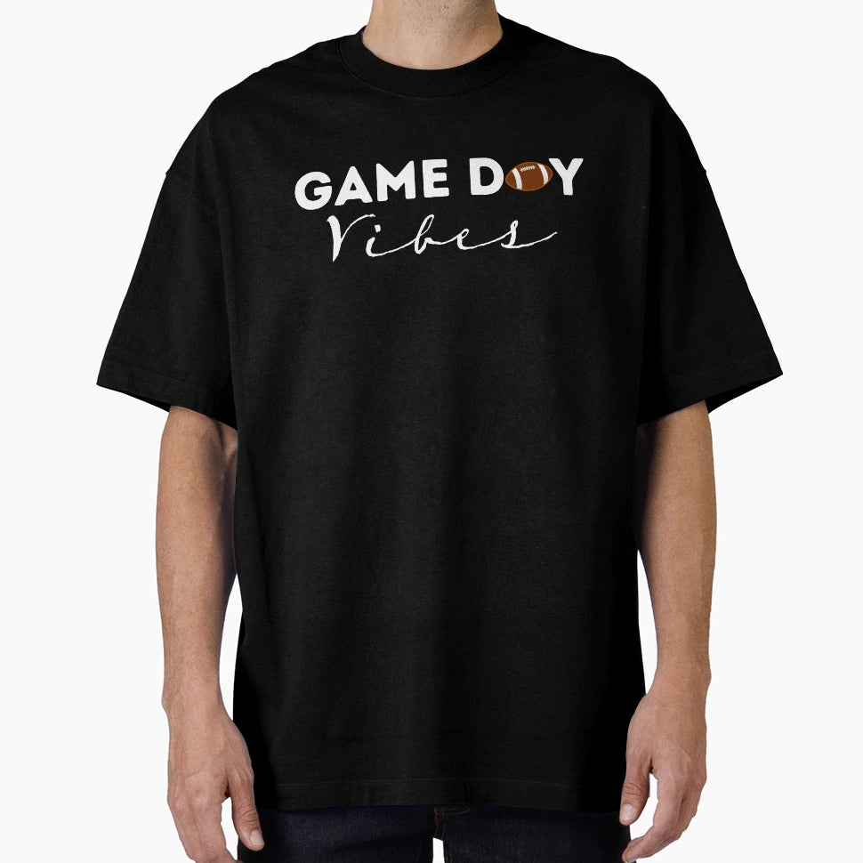 White Game Day Vibes T-Shirt - Trendy Graphic Men Women - T-Shirt, Sweatshirt, Hoodie