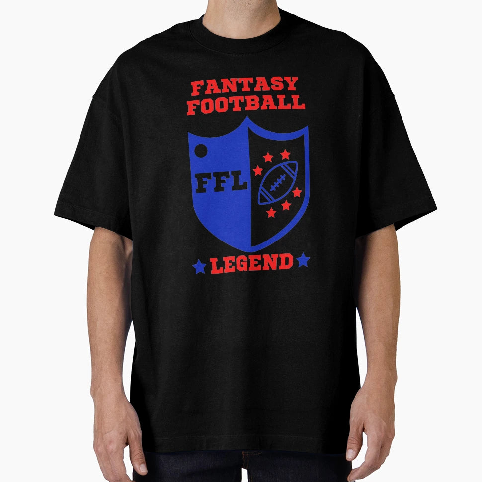 Fantasy Football Legend Red And Blue T-Shirt - Unique Graphic for Adults - T-Shirt, Sweatshirt, Hoodie