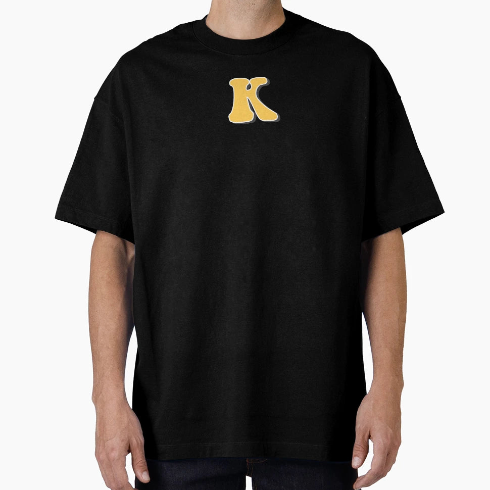 Yellow Letter K T-Shirt - Trendy Graphic for Adults - T-Shirt, Sweatshirt, Hoodie