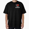 I Heart Coach Soccer White Letters T-Shirt - Graphic Print Men Women - T-Shirt, Sweatshirt, Hoodie