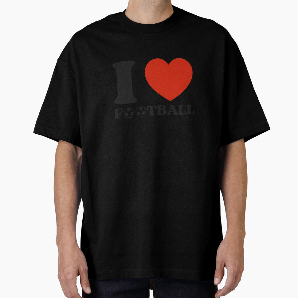 I Love Football T-Shirt - Aesthetic Graphic Unisex - T-Shirt, Sweatshirt, Hoodie