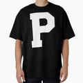 Alphabet White P Sports Letter P T-Shirt - Minimalist Print Men Women - T-Shirt, Sweatshirt, Hoodie