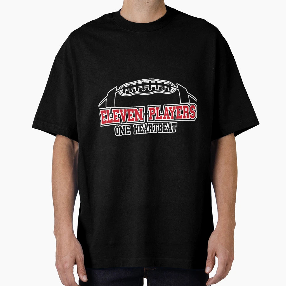 Football Eleven Players One Heartbeat T-Shirt - Custom Art Print Men Women - T-Shirt, Sweatshirt, Hoodie