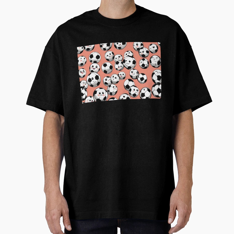 Kawaii Soccer Ball Aesthetic T-Shirt - Trendy Graphic Unisex - T-Shirt, Sweatshirt, Hoodie