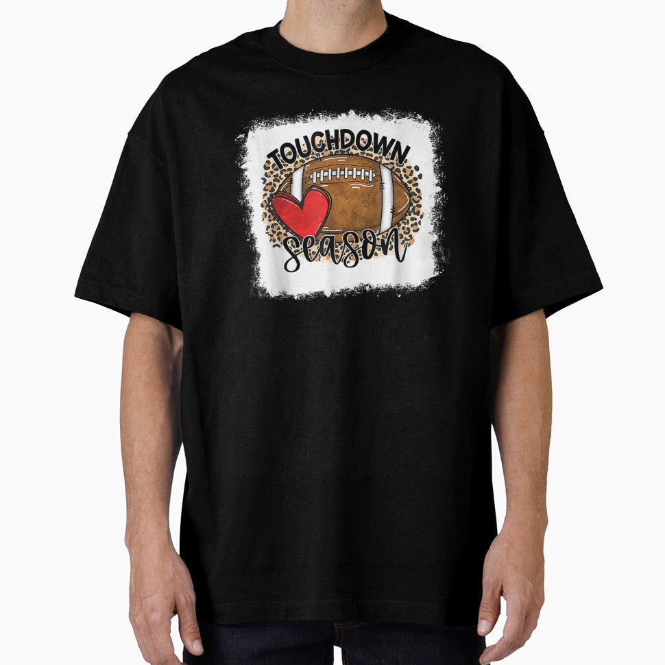 Bleached Touchdown Season Leopard Game T-Shirt - Custom Art Print Unisex - T-Shirt, Sweatshirt, Hoodie