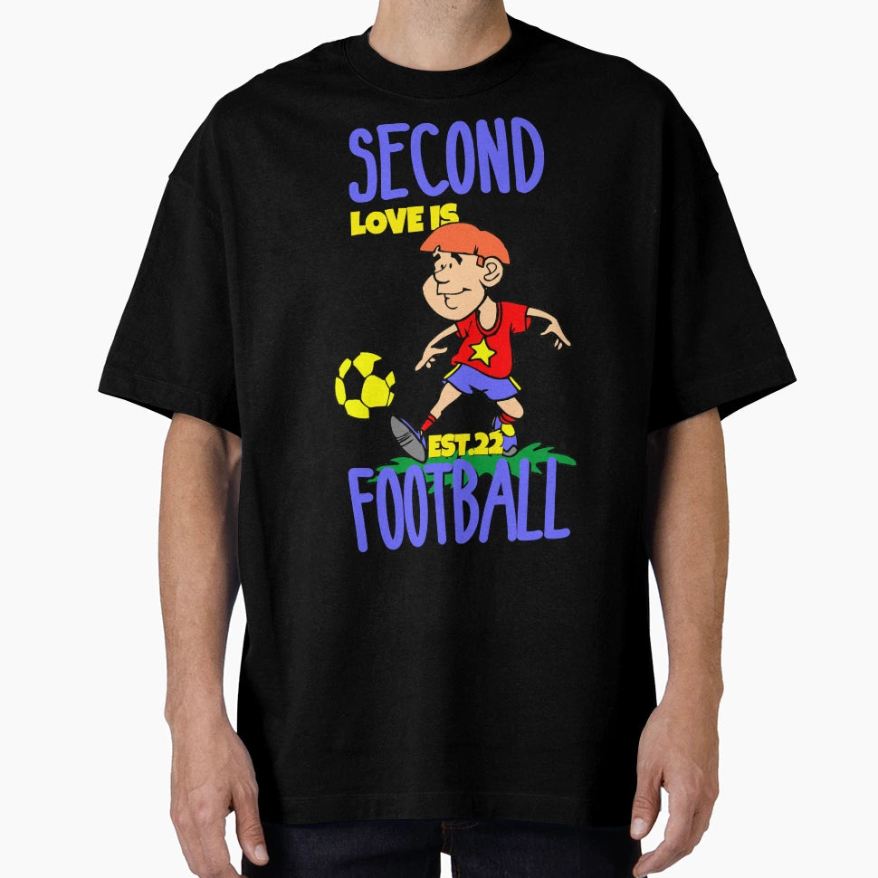 Second Love Is Footbal T-Shirt - Graphic Print Men Women - T-Shirt, Sweatshirt, Hoodie