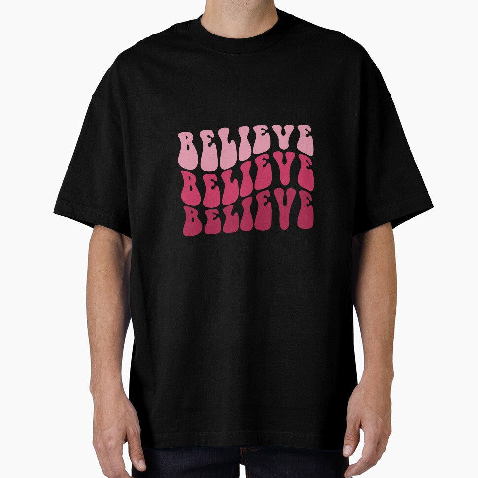 Believe Pink Faith by tealborealis - Adult & Kids T-Shirts, Sweatshirts & Hoodies apparel design preview 1