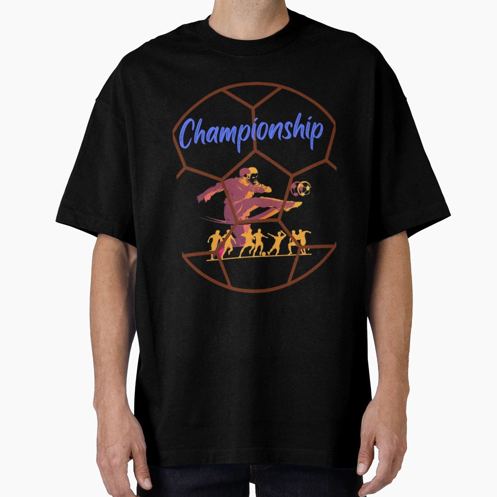 Football Championship Player Ball T-Shirt - Minimalist Print for Adults - T-Shirt, Sweatshirt, Hoodie