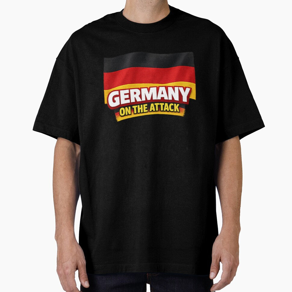 Germany On The Attack Football Fan Design by - Adult & Kids T-Shirts, Sweatshirts & Hoodies apparel design preview 1