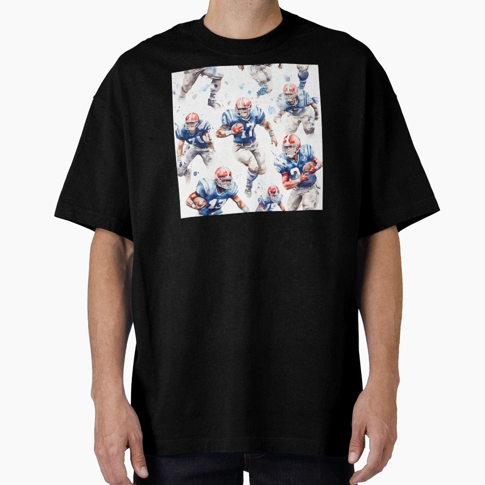 Amazing American Football Player Pattern T-Shirt - Unique Graphic Unisex - T-Shirt, Sweatshirt, Hoodie