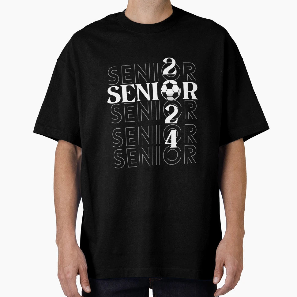 Soccer Player Graduation 2024 Senior T-Shirt - Aesthetic Graphic for Adults - T-Shirt, Sweatshirt, Hoodie