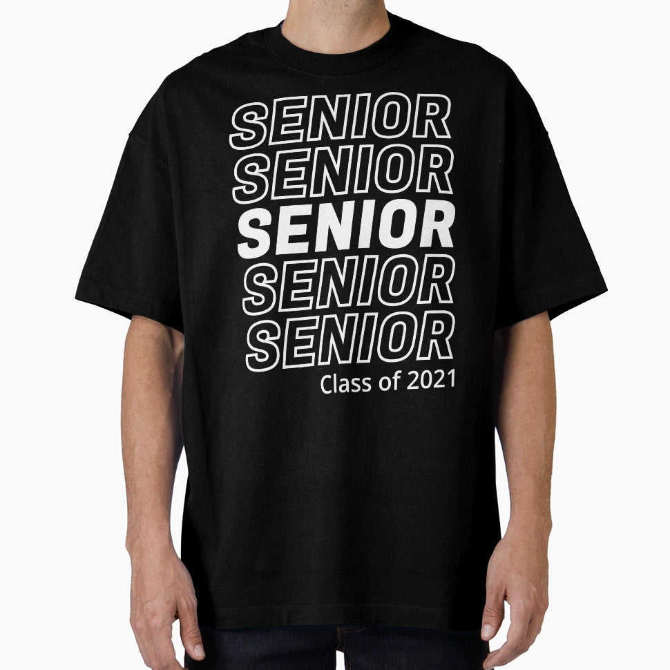 Class 2021 Senior Year V T-Shirt - Custom Art Print for Adults - T-Shirt, Sweatshirt, Hoodie