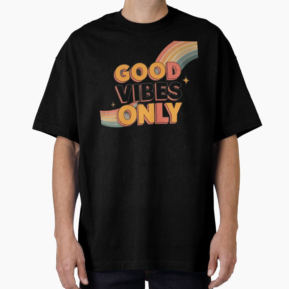 Good Vibes Only Retro Design 70s Vintage Typography - Adult & Kids T-Shirts, Sweatshirts & Hoodies apparel design preview 1
