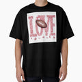 Love Football Glitter T-Shirt - Unique Graphic for Adults - T-Shirt, Sweatshirt, Hoodie