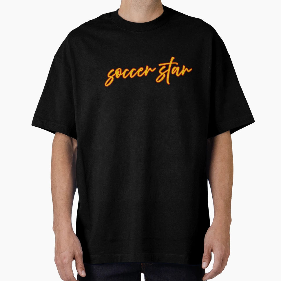 Future Soccer Star Scarlet And Ochre T-Shirt - Streetwear Style Men Women - T-Shirt, Sweatshirt, Hoodie