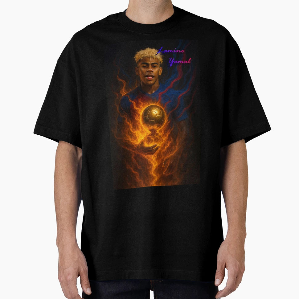 Lamine Yamal Golden Ball T-Shirt - Custom Art Print for Adults - T-Shirt, Sweatshirt, Hoodie