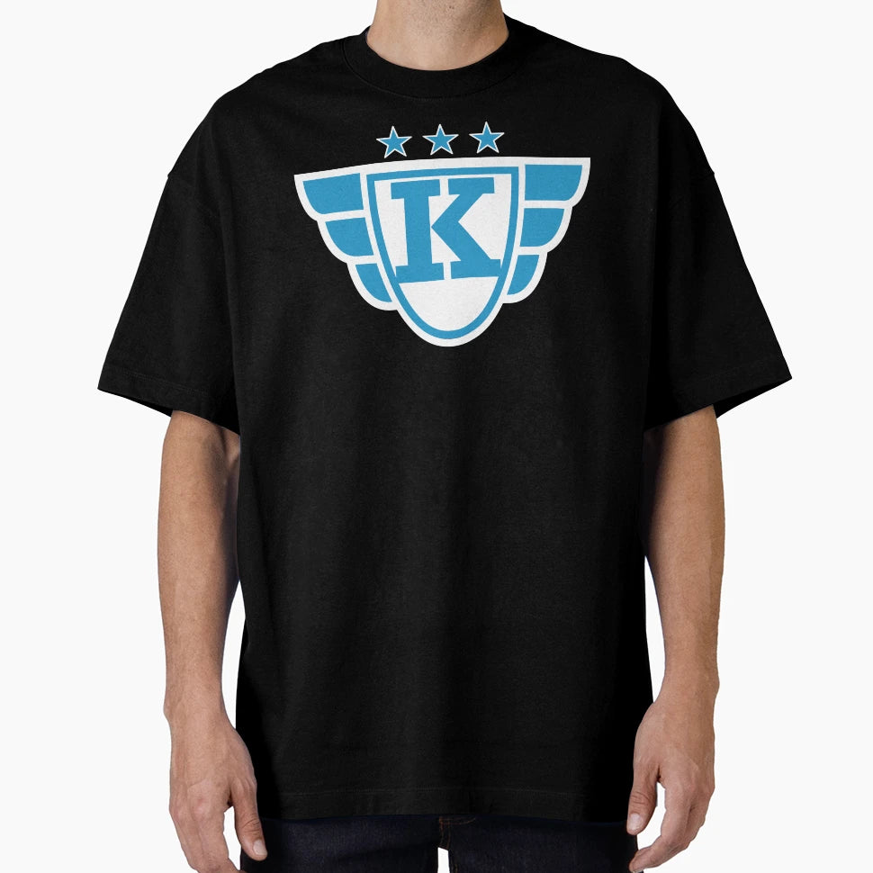Superhero Letter K Stars And Wings T-Shirt - Minimalist Print for Adults - T-Shirt, Sweatshirt, Hoodie