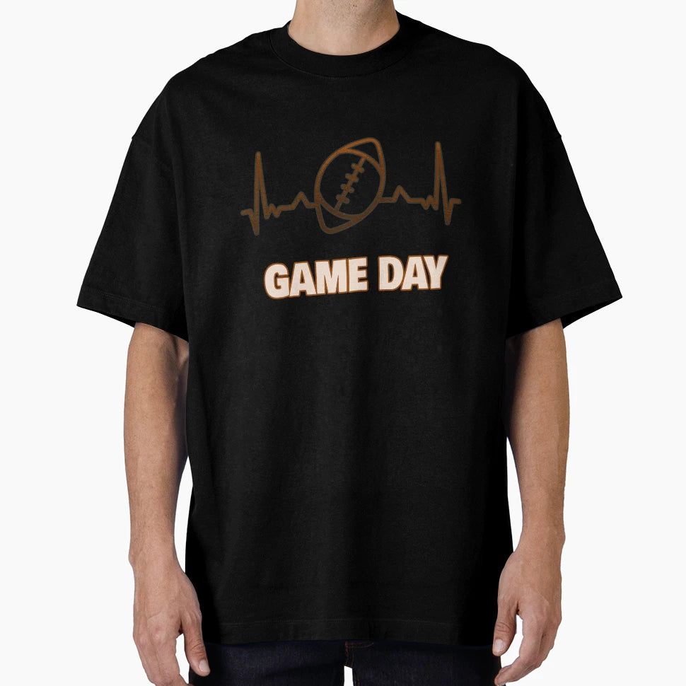 Game Day Heartbeat Football Season T-Shirt - Minimalist Print for Adults - T-Shirt, Sweatshirt, Hoodie