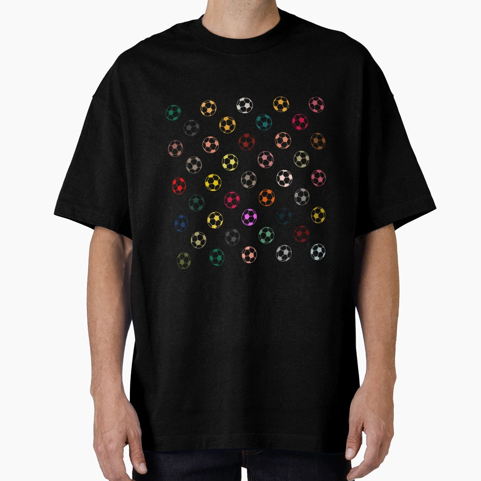 Abstract Multi Color Football Soccer T-Shirt - Streetwear Style for Adults - T-Shirt, Sweatshirt, Hoodie