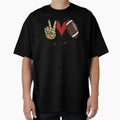 Peace Love Football Gift Football T-Shirt - Fun Novelty Design for Adults - T-Shirt, Sweatshirt, Hoodie