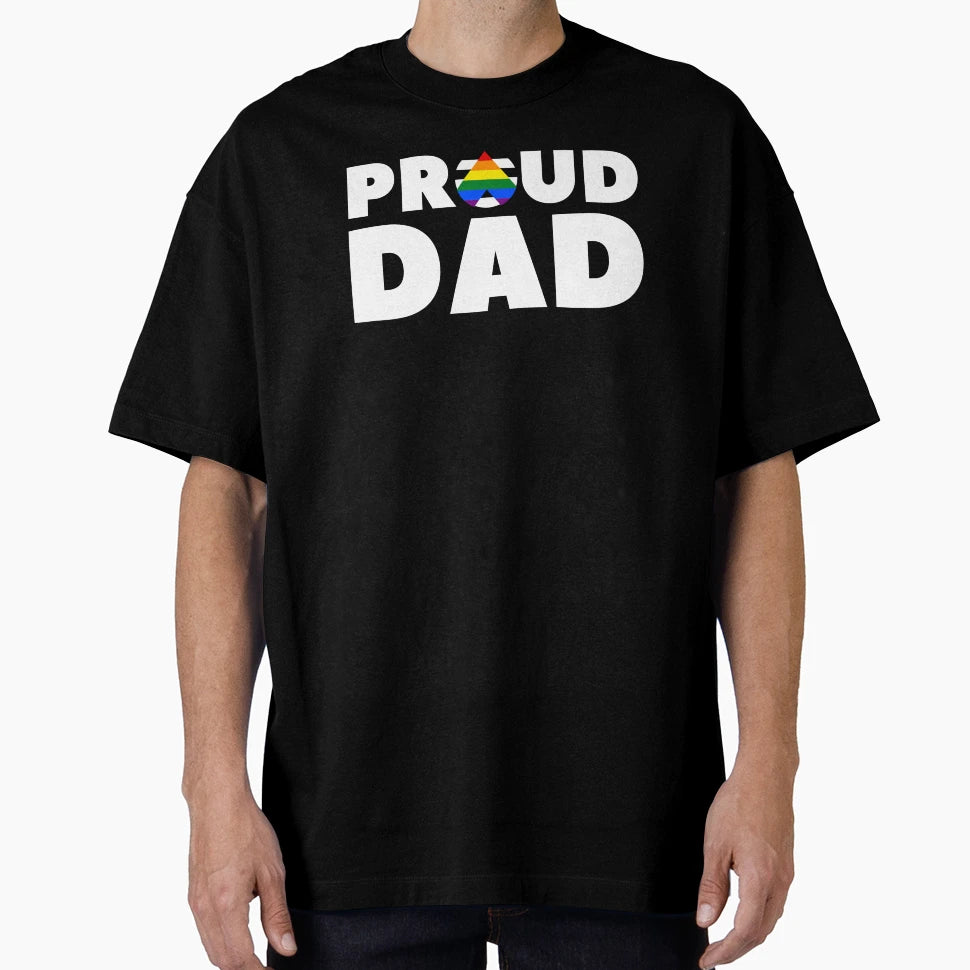 Proud Dad Allies Lgbtq Ally Pride T-Shirt - Minimalist Print for Adults - T-Shirt, Sweatshirt, Hoodie