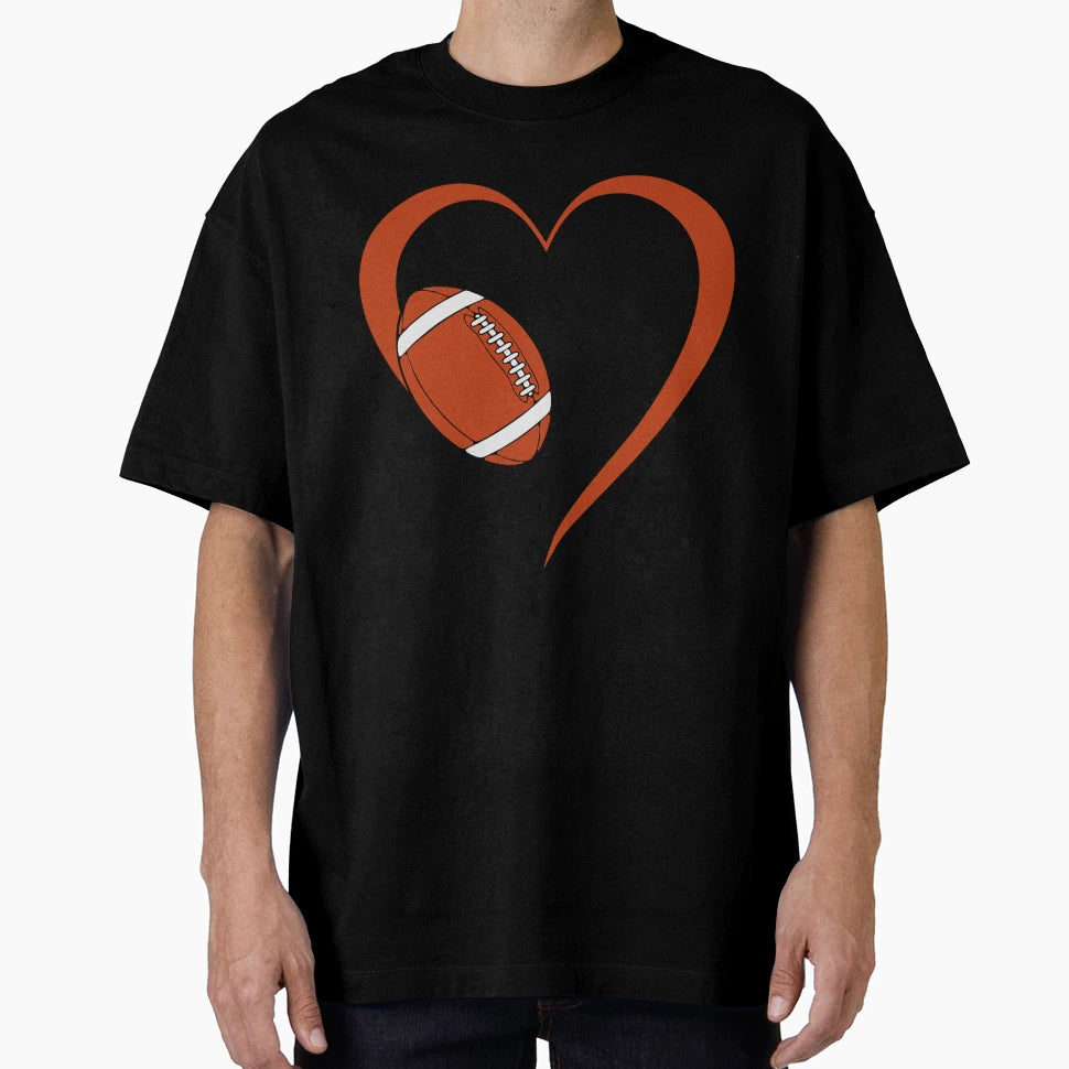 I Love American Football I Heart American T-Shirt - Graphic Print Unisex - T-Shirt, Sweatshirt, Hoodie